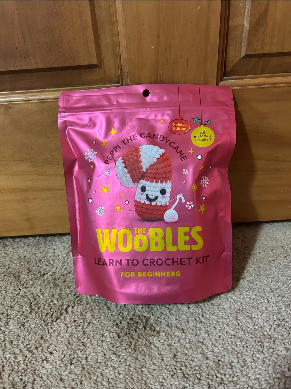 The Woobles Limited Edition Peppi the Candycane Crochet Kit